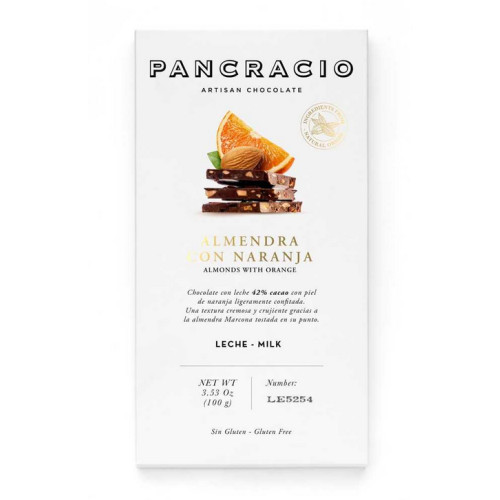 Pancracio Chocolate con Leche con Almendras y Naranja