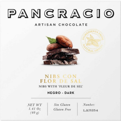 Pancracio Chocolate Negro con Trocitos de Cacao y Sal